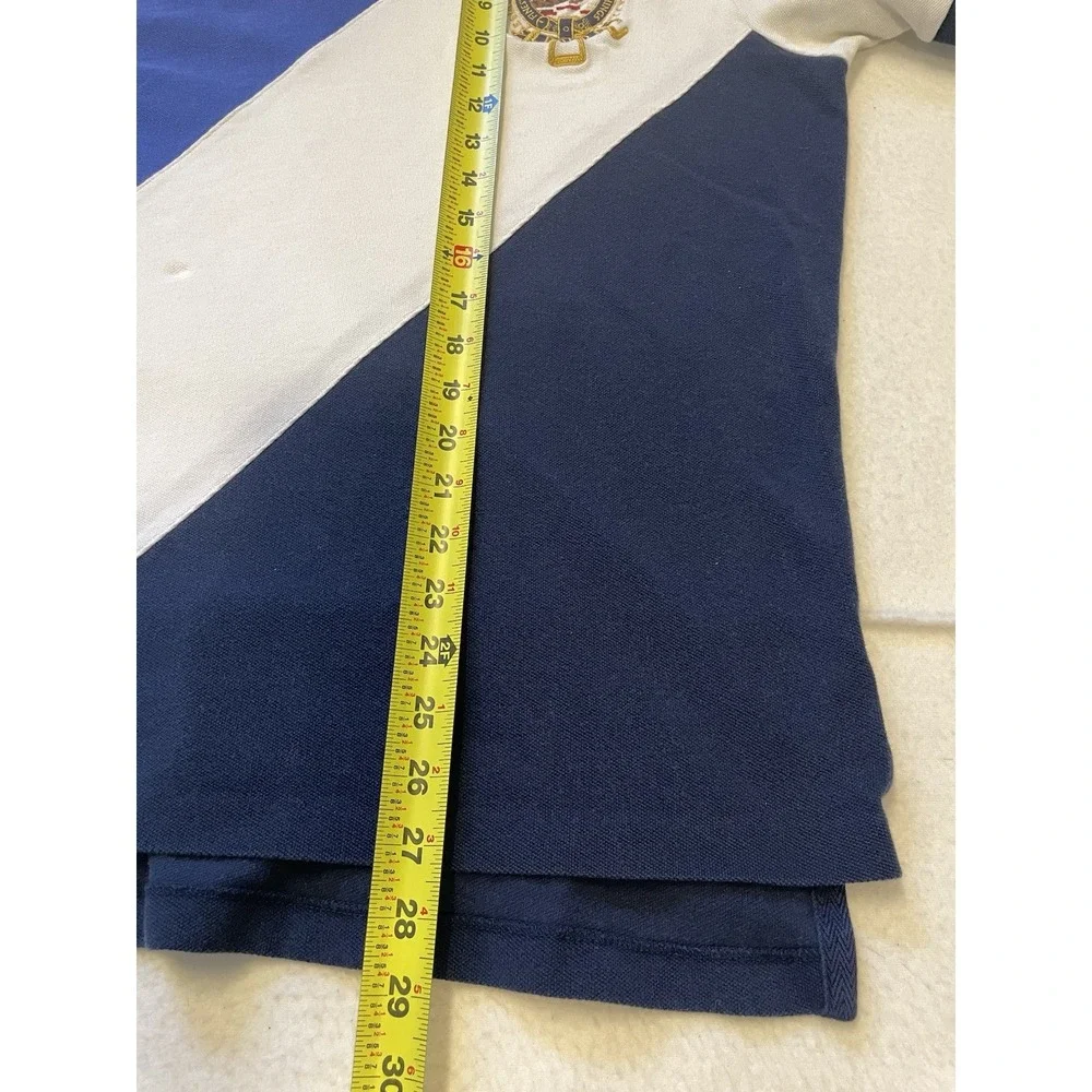 Vintage Polo Ralph Lauren Crest Polo Shirt‎ Blue Pony Classic Mens Size L